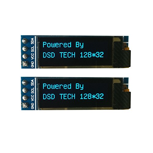 DSD TECH 2 PCS OLED 0.91インチディスプレイ IIC I2C シリアルポート Arduino ARM用
