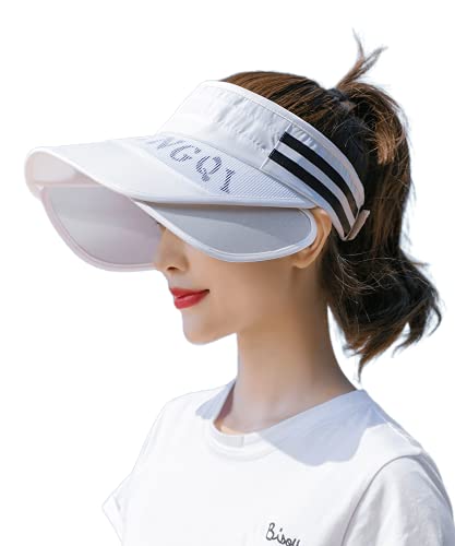 【送料無料】2021新品 サンバイザー レディース つば広 ブリム伸縮可能 ゴルフ サンハット おしゃれ 帽子 UVカット 紫外線対策 軽量 通気