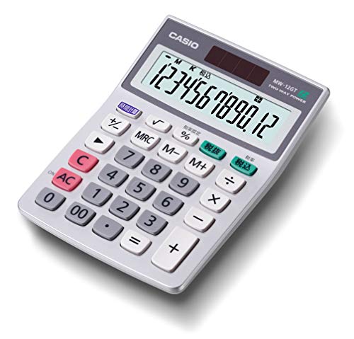 カシオ グリーン購入法適合電卓 12桁 時間・税計算 ミニジャストタイプ MW-12GT-N