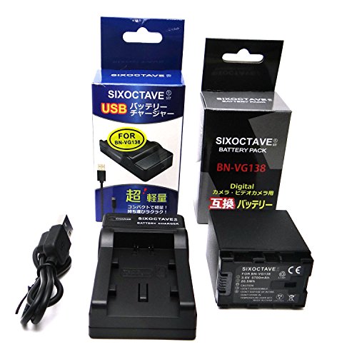 str BN-VG138 BN-VG129 互換 バッテリー ＆ USB 充電器 AA-VG1 セット 日本ビクター GZ-HD620 GZ-HM450 GZ-HM570 GZ-HM670 GZ-HM690 GZ-H