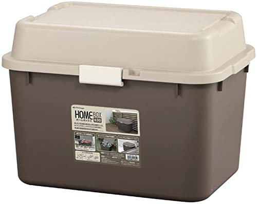 ブラウン 620 (62×44×44.5cm) 内寸(約):W50*D34.5*H41cm 製造国:日本 18L・20Lのポリタンクなら2個収納できます。 正面に南京錠を取り付けられる鍵穴付き。 ※一