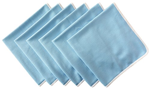 ブルー 30cmx40cm 窓ガラス、食器、調理台、鏡、テーブル、窓、洗車、または粉塵を清掃、電子電気清潔も最適クリーニングクロスです 吸水性・速乾性が抜群！吸水性が高く、素早く乾きます。綿素材より２