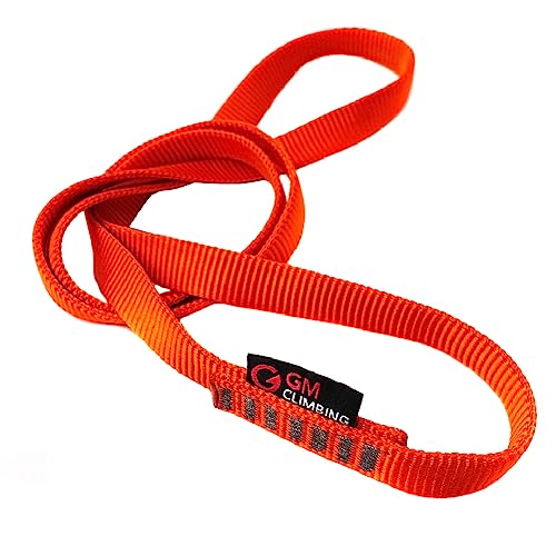 オレンジ 120cm x 1本入り GM CLIMBINGの22k Nナイロンスリングは、柔らかくて耐久性に優れ、高強度と軽量化を兼ね備えます。CEおよびUIAAにより認証済み、3サイズがあり、非常に