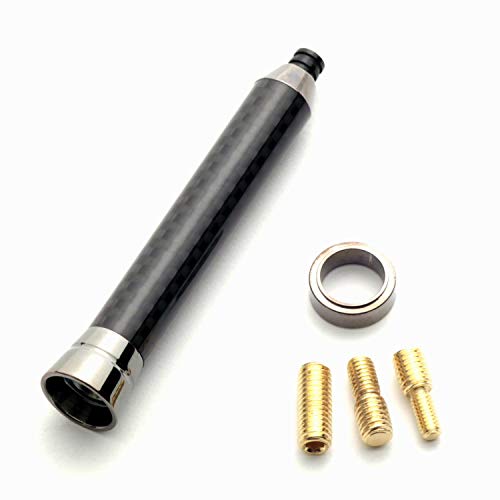 伸縮5段階テレスコピック採用ですのでご希望の高さに調整可能になりました。8cm21cmの長さにお好みに応じて変更できますので市街地は短く、山間部や、電波の悪いときに伸ばして調節が可能です。立体駐車場で