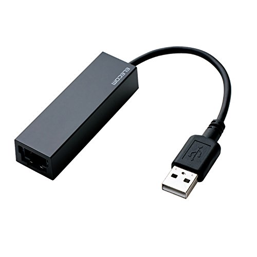 エレコム 有線LANアダプタ USB2.0 ブラック EDC-FUA2-B