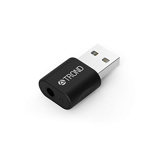 TROND USB オーディオ 変換アダプタ 外付け サウンドカード USB オーディオインターフェース 3.5mm AUX TRRS ジャック マイク・ヘッドホ