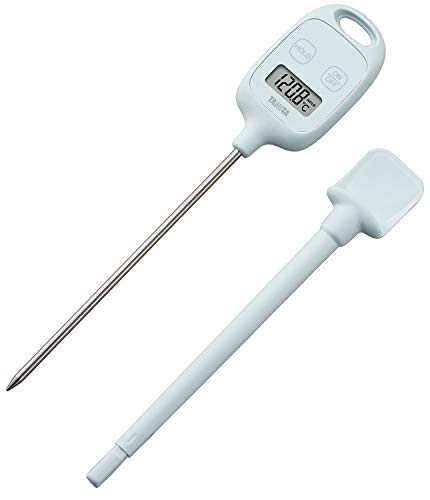 ブルー 使用電池:CR2032*1個 (お試し用電池付属) ホールド機能付き。マグネット・フック穴付き 測定温度範囲:-50*240度 サイズ(約):幅4.3*奥行1.5*高さ22.1cm 付属品:取