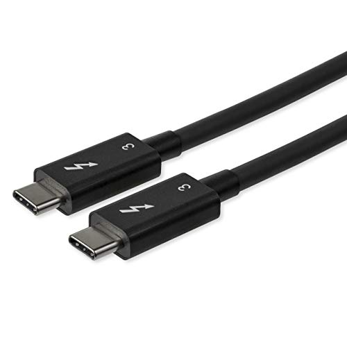 StarTech.com Thunderbolt 3 USB-C ケーブル 0.8m 40Gbps USB-C互換 100W USB PD対応 サンダーボルト認証取得 TBLT34MM80CM
