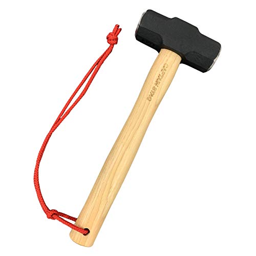製品サイズ(:約)36*105*全長300mm 製品重量(:約)1.0kg 材質:頭部/炭素鋼、柄/天然木、紐/ナイロン 原産国:中国