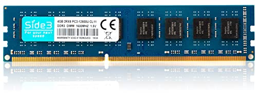 Side3 デスクトップパソコン用 メモリ PC3-12800 (DDR3-1600) 4GB Hynixチップ搭載 増設メモリ
