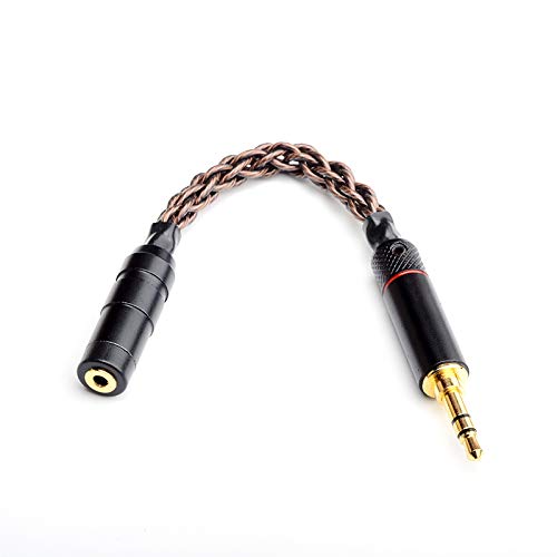 3.5mm（オス）→ 2.5mm（メス） 【 美しい外観と高い性能の両立 】1芯あたり52本の8芯構成にすることで、伝送ロスを抑えケーブル本来の能力を発揮します。 【 8芯単結晶銅を採用 】ケーブルの