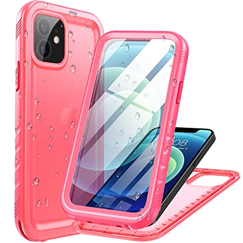 ピンク i Phone12/12Pro「2眼レフ-6.1」 *【IP68防水認証防水？SGS認証耐衝撃性】 - この精密切断されたケースはi Phone 12/i Phone 12Proに対応しておら