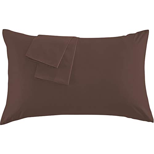 ダークブラウン 43×63cm 【仕様】対応まくらサイズ：43*63cm、シングル。封筒式デザインを利用し、日常の選択やお手入れに便利。 【素材】高品質の綿100％。60番手の超極細糸を使用し、生地の