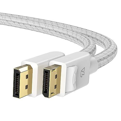 シルバー 8K Display Port 1.4ケーブル:ハイバンド幅HBR3、32.4 Gbpsバンド幅、DSC 1.2の流れ圧縮、FEC前向きトラブル、ハイダイナミックレンジ(HDR) 鏡像やテー