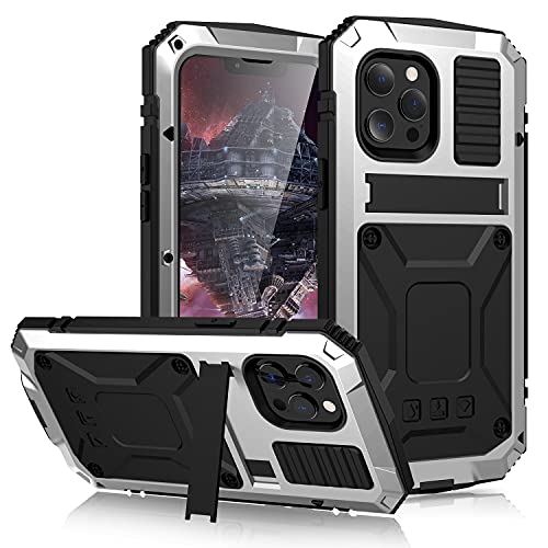 シルバー i Phone 13 Pro ***【対応機種】i Phone 13 Pro 6.1インチ 2021、高品質耐衝撃防塵スクラッチ保護 ドロップ保護金属ケース。 ***【360度フルプロテクト