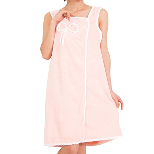 ピンク Free Size 【フリーサイズ】80*135cm 【カラー】トレンドくすみカラー５色 【素材】マイクロファイバー 【忙しい女性を応援*】バスローブのようにお風呂上がりにサッと着れる、ふわも