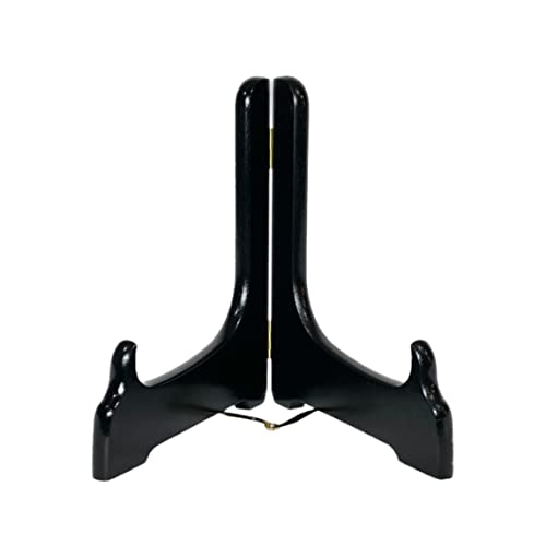ブラック 9号（直径32〜40cm向け） 【KK9号ぴったりサイズ】直径32*40cmの丸皿、縦32*40cm・横幅270cm以上の角皿や額縁等を縦置きを飾る事ができるスタンドです。 【閉じにくい脚だ