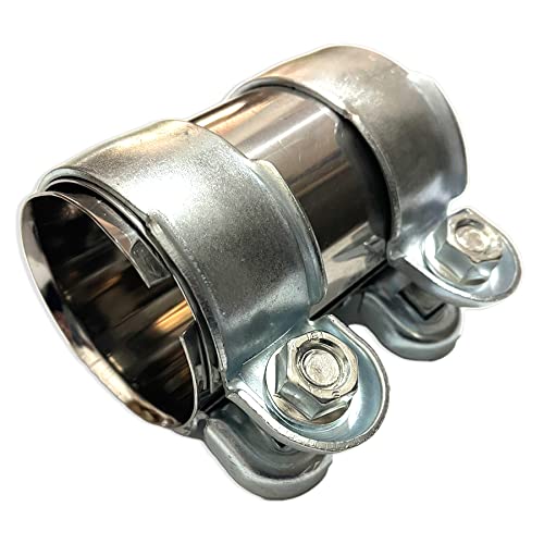 45mm 【マフラーバンド50mm】 自動車やバイクの同じエキゾースト径を持つ部品の接続に最適なマフラージョイントです。溶接機を使用せずに簡単かつ確実にパーツを固定でき、マフラー延長や補修にも役立ちま