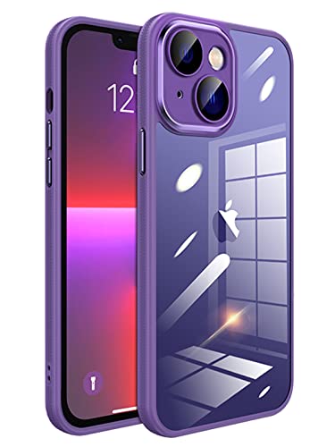 ディープパープル iphone14 6.1インチ 【対応機種と素材】 i Phone 14 サイズ：6.1インチ対応、ケース本体：約縦15*横7.5*厚1.1 cm 主素材：シリコーンサイド、アクリル