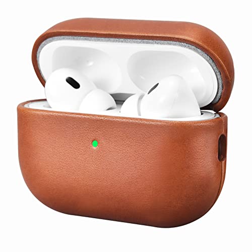 ブラウン 【対応機種】Air Pods Pro 2のために設計されたレザーカバー(2022年9月発売)。購入前にモデルを事前に確認してください 。ご注意ください、Air Pods Pro2 イヤホンと