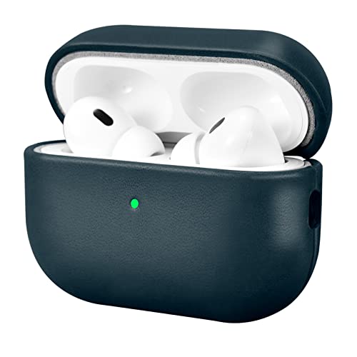 ブルー 【対応機種】Air Pods Pro 2のために設計されたレザーカバー(2022年9月発売)。購入前にモデルを事前に確認してください 。ご注意ください、Air Pods Pro2 イヤホンと充