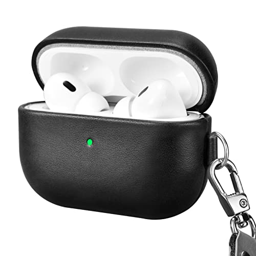 ブラック 【対応機種】Air Pods Pro 2のために設計されたレザーカバー(2022年9月発売)。購入前にモデルを事前に確認してください 。ご注意ください、Air Pods Pro2 イヤホンと