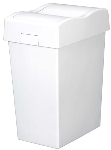 10L サイズ：幅19*奥行26.5*高さ36.5cm、容量：10L、重量：725g、材質：本体他*ポリプロピレン、バネ*ステンレス、生産国：日本 スイング式の蓋が付いていて中のゴミが見えないゴミ箱。