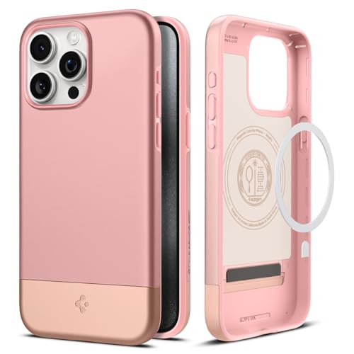 ロース・ゴールド i Phone 15 Pro Max (6.7インチ) 【Mag Safe対応】 マグネットが内蔵されており、Mag Safe対応充電器および各種Mag Safe専用アクセサリーが誤