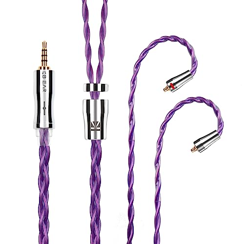 パープル MMCX 2.5mm 耀単芯は60本単晶銅線芯を採用し、Litz構造により編まれており、線材の機能を位置に応じて配合し、遮蔽性能と伝送性能を大幅に向上させ、近接効果を低減します。解像感と定位