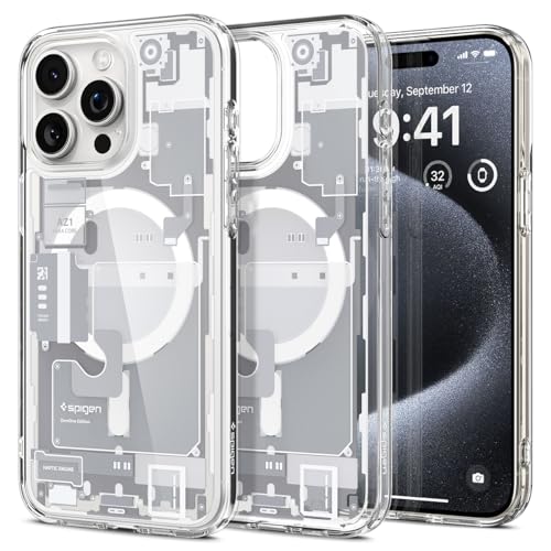 ゼロ・ワン・ホワイト i Phone 15 Pro Max 【Mag Safe対応】 マグネットが内蔵されており、Mag Safe対応充電器および各種Mag Safe専用アクセサリーが誤差なくくっつき