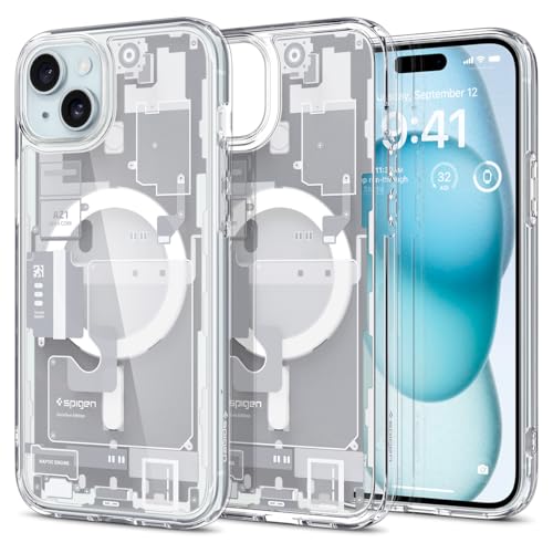 ゼロ・ワン・ホワイト i Phone 15 Plus 【Mag Safe対応】 マグネットが内蔵されており、Mag Safe対応充電器および各種Mag Safe専用アクセサリーが誤差なくくっつきます。