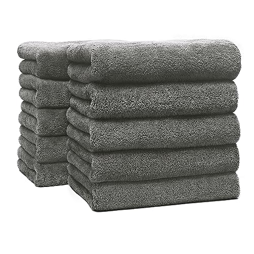 ブラックグレー 75cm X35cm 【マイクロファイバーとは】マイクロファイバーの細さは髪の毛の１００分の１しかありません。繊維表面の目に見えない凹凸の間にある、細かな隙間が水分に触れたとき、毛細管