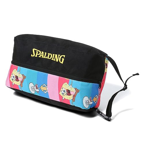 スポンジ・ボブと仲間たちがカラフルなウェーブに乗ったポップなパターンのシューズバッグ
