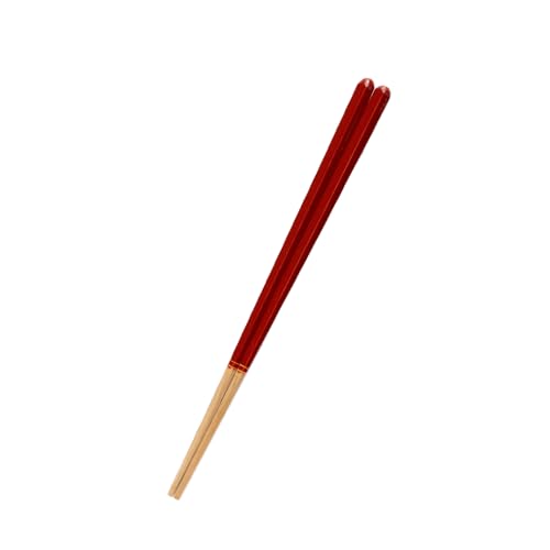 レッド 大人用23cm 【商品仕様】サイズ：大人用23cm、素材：天然木（アクリルウレタン塗装・箸先蜜蝋仕上げ） 煮玉子やこんにゃくなど表面がツルツルした食材も、スタッドレス加工でピタッと吸い付きすべ