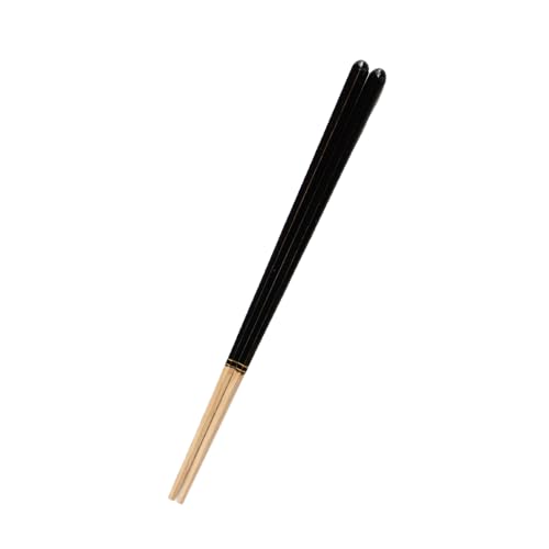 ブラック 大人用23cm 【商品仕様】サイズ：大人用23cm、素材：天然木（アクリルウレタン塗装・箸先蜜蝋仕上げ） 煮玉子やこんにゃくなど表面がツルツルした食材も、スタッドレス加工でピタッと吸い付きす