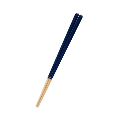 ネイビー 大人用23cm 【商品仕様】サイズ：大人用23cm、素材：天然木（アクリルウレタン塗装・箸先蜜蝋仕上げ） 煮玉子やこんにゃくなど表面がツルツルした食材も、スタッドレス加工でピタッと吸い付きす