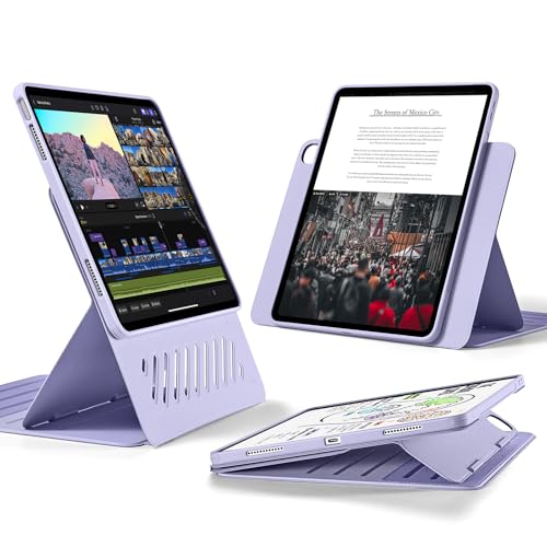 バイオレット 【互換性】：i Pad Air 13インチ（M2 2024）専用です。モデル： A2898、A2899。他のi Padモデルと互換性がありません 【超安定スタンド】：広い幅のサポートブラ