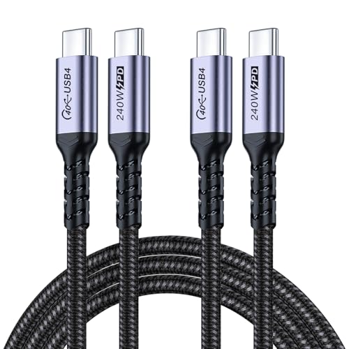 2m, 2m 【240 W USB Cケーブル】USB CケーブルはE-Markerチップを用いて240 W 48 V/5 A急速充電を提供する。180 W、140 W、100 W、60 Wと後方互換