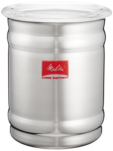 メリタ Melitta コーヒー キャニスター 保存容器 ステンレス製 計量スプーン付き シリコン蓋 密閉 コーヒー 豆 約200g 800ml さくら MJ-2