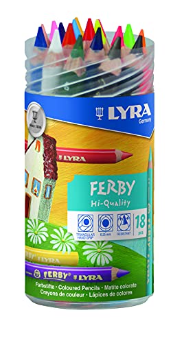 リラ LYRA 文具 色鉛筆 三角グリップ 美しい発色 ファルビー 軸カラー 18色 PPボックスセット