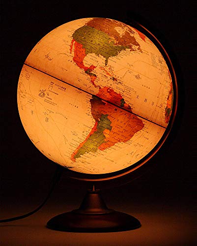 地球儀 [ライト付き] インテリア アンティーク 子供用 学習 行政図 球径25cm オルビス Orbys イタリア製 おしゃれ