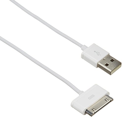 ロジテック 30ピン DOCKケーブル USBケーブル iPhone4/4S/iPad/iPod対応 0.5m ホワイト LHC-UADH05WH