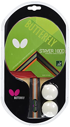 バタフライ(Butterfly) 卓球 ラケット シェークハンド ボール2個つき レジャー 遊び向け 【ラバー張上げ済み】