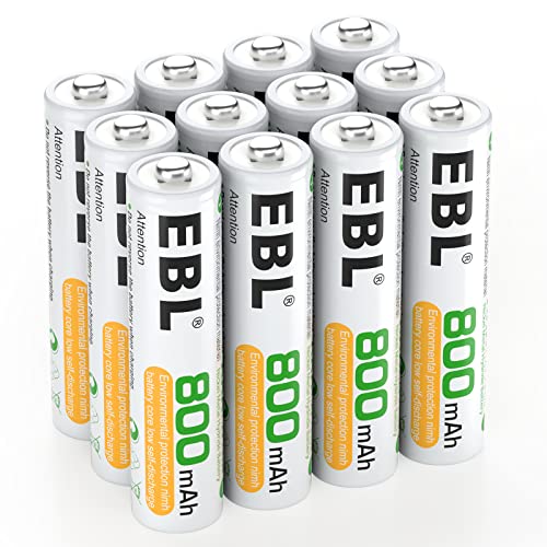 EBL 単4電池 充電式 12個パック 充電池セット 約1200回繰り返し充電可能 ニッケル水素電池 単4充電池 単四電池