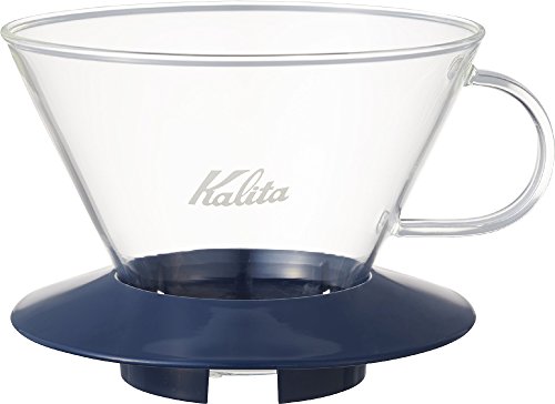 カリタ Kalita コーヒー ドリッパー ウェーブシリーズ ガラス製 2*4人用 スモーキーブルー WDG-185 #05111