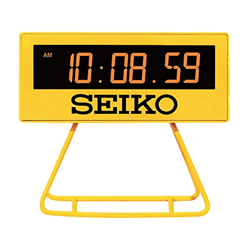 セイコークロック(Seiko Clock) 目覚まし時計 置き時計 デジタル ミニタイマークロック 黄色 93*104*45mm SQ815Y