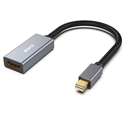 BENFEI Mini DisplayPort - HDMI アダプター [1080p (Full HD) @60Hz、アルミニウムシェル、ナイロン編組] Thunderbolt 2 - HDMI アダプ
