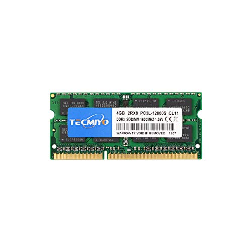 テクミヨ ノートPC用メモリ1.35V (低電圧) DDR3L 1600 PC3L-12800 4GB*1枚 204Pin CL11 Non-ECC SO-DIMM 対応