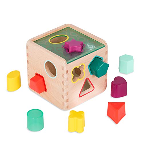B. toys 木製型はめパズル 形合わせパズルボックス カラフル 赤ちゃん 1歳6カ月以上 知育玩具 教育