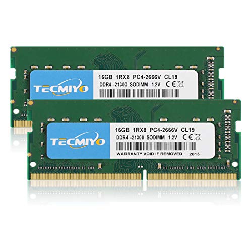 テクミヨ ノートPC用メモリ 32GB(2x16GB) DDR4 2666MHz PC4-21300/PC4-21333 用 専用増設メモリ CL19 32GB(2x16GB)
